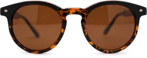 SA106 Polarized Classic Gentlemens Keyhole Horn Rim Plastic Sunglasses