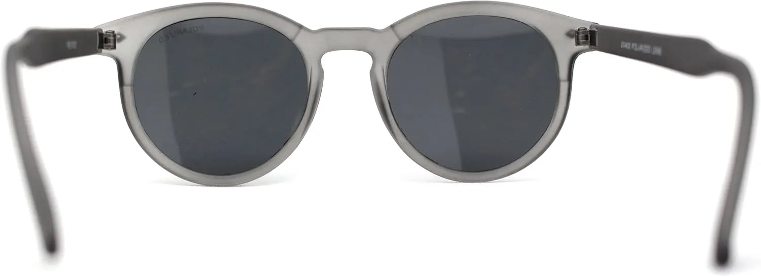 SA106 Polarized Classic Gentlemens Keyhole Horn Rim Plastic Sunglasses