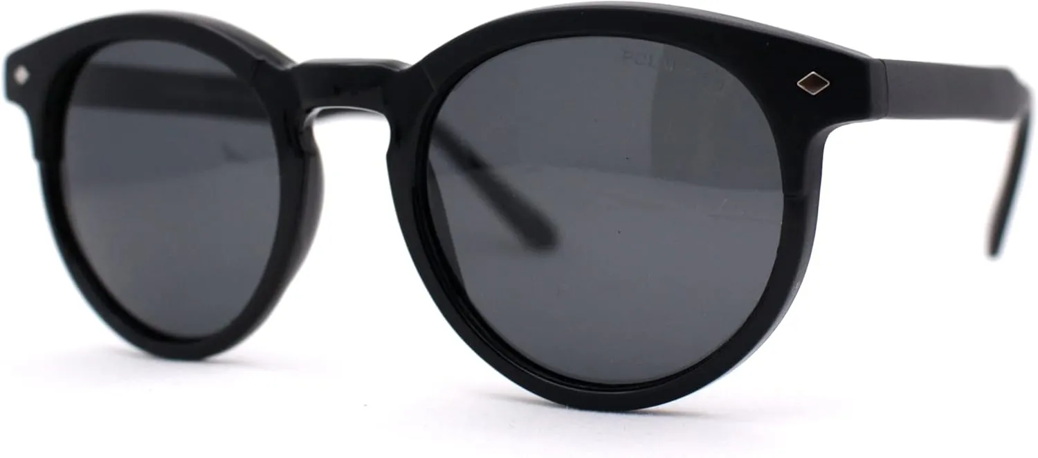 SA106 Polarized Classic Gentlemens Keyhole Horn Rim Plastic Sunglasses