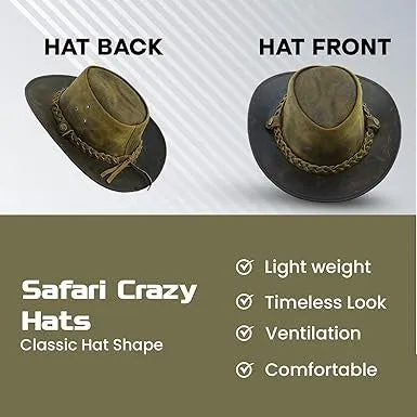 Safari Crazy Hats for Men & Women Outback Hat