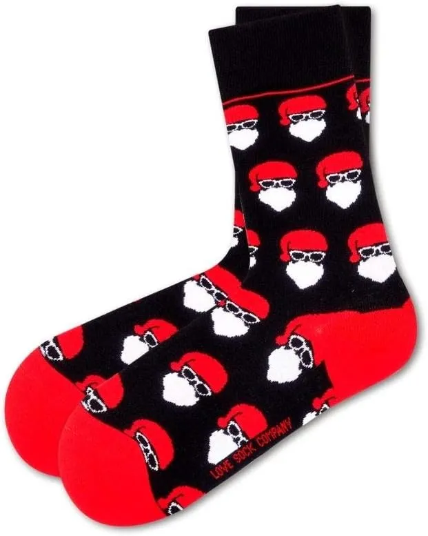 Santa Socks - Women's Organic Cotton Casual Socks for Christmas