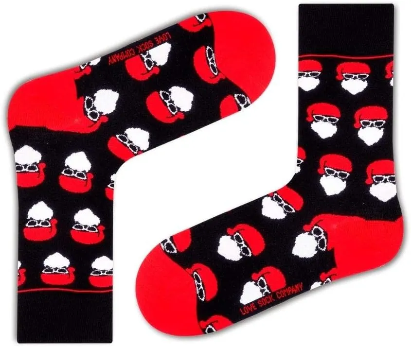 Santa Socks - Women's Organic Cotton Casual Socks for Christmas