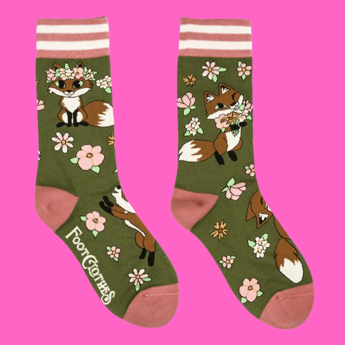 Scotopus Floral Foxes Bamboo Socks