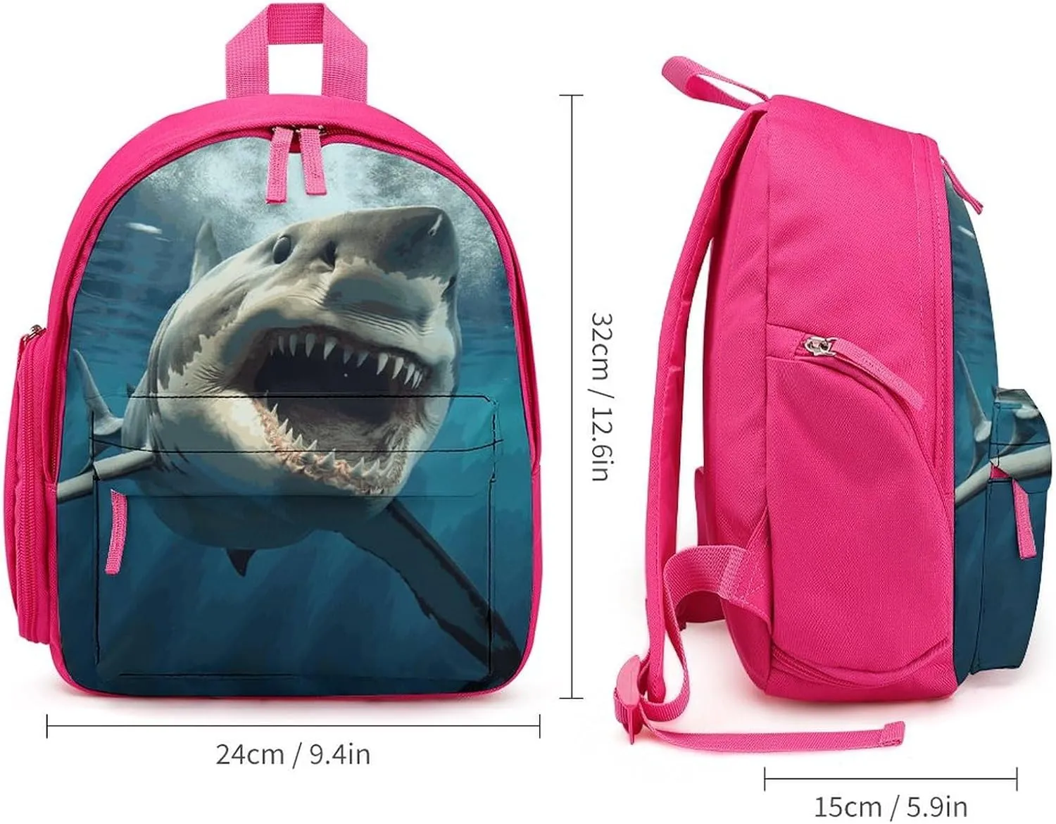 Shark Mouth Travel Backpack Casual Bag Lightweight Hiking Backpacks for Business, Travelling, Hiking