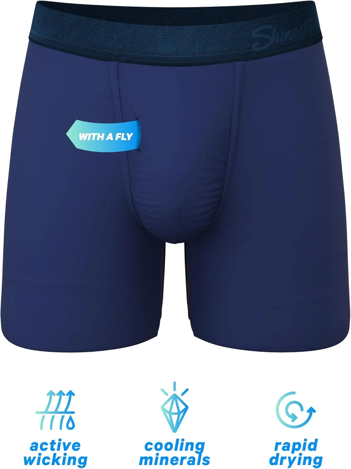 Shinesty paradICE Hammock Support Mens Pouch Underwear | Cooling Boxer Briefs for Men | Moisture Wicking Breathable
