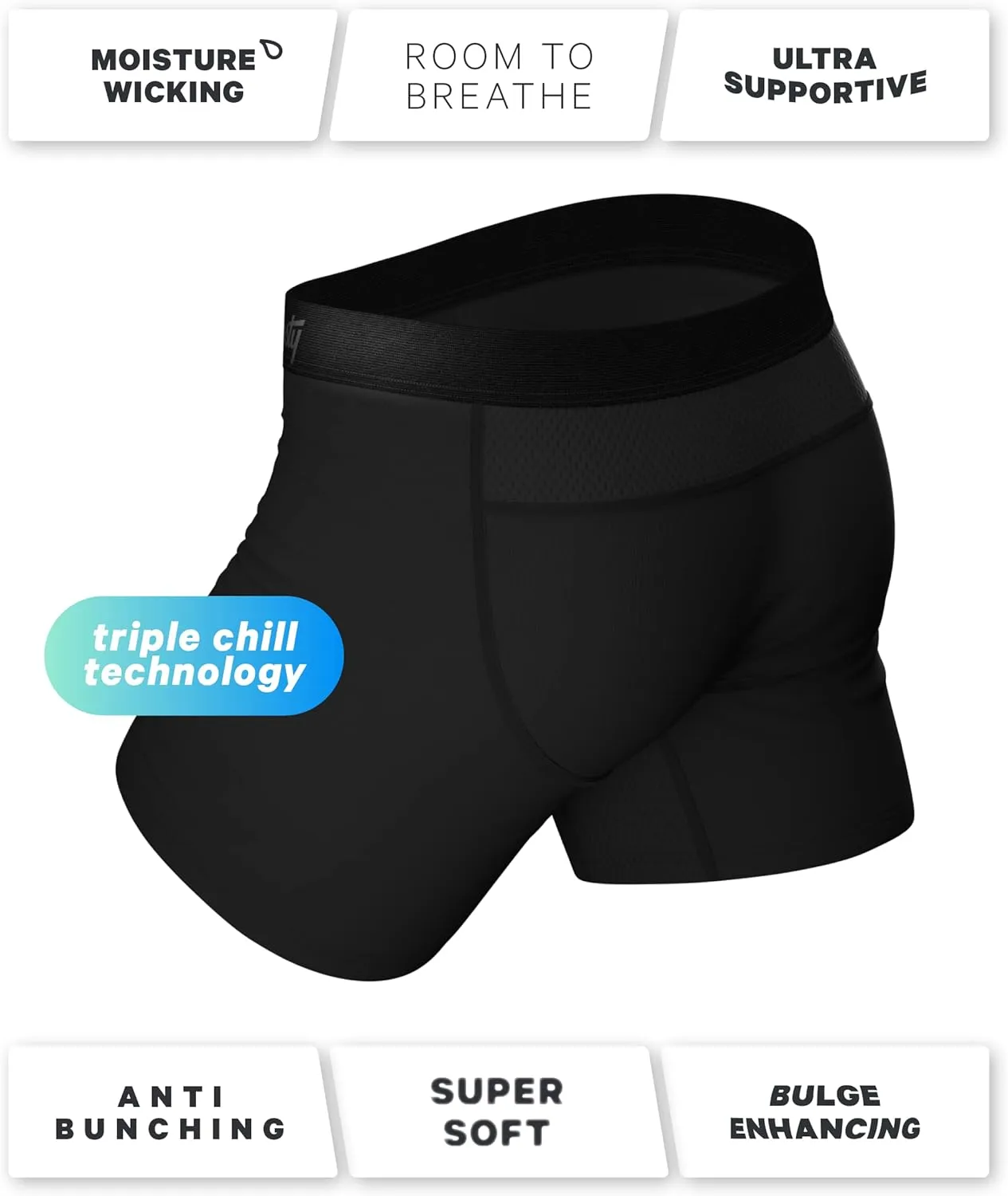 Shinesty paradICE Hammock Support Mens Pouch Underwear | Cooling Boxer Briefs for Men | Moisture Wicking Breathable