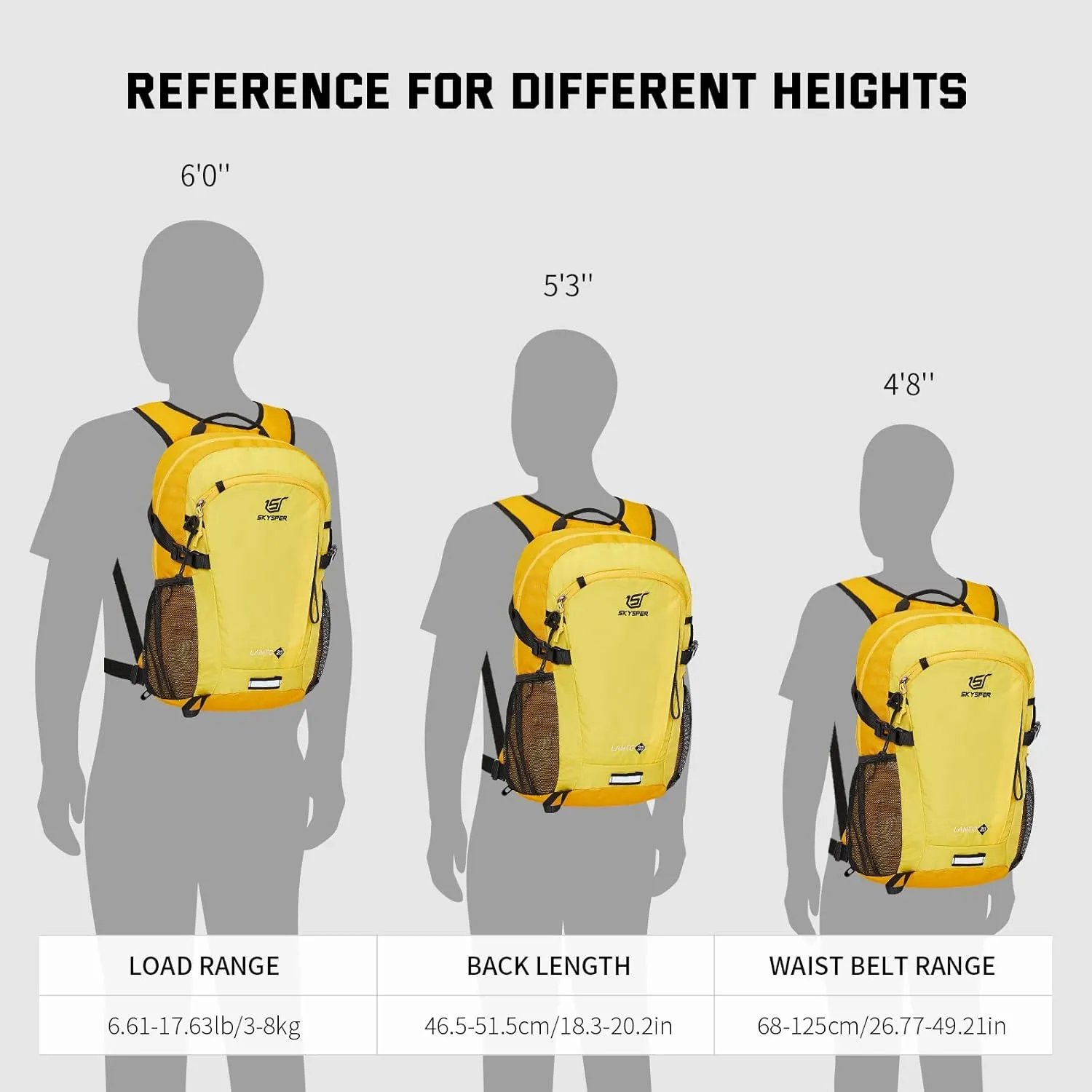 SKYSPER Small Hiking Backpack, 20L Lightweight Travel Backpacks Hiking Daypack for Women Men