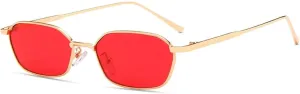 Small Sunglasse for Women Men Steampunk Metal Frame Retro Uv400