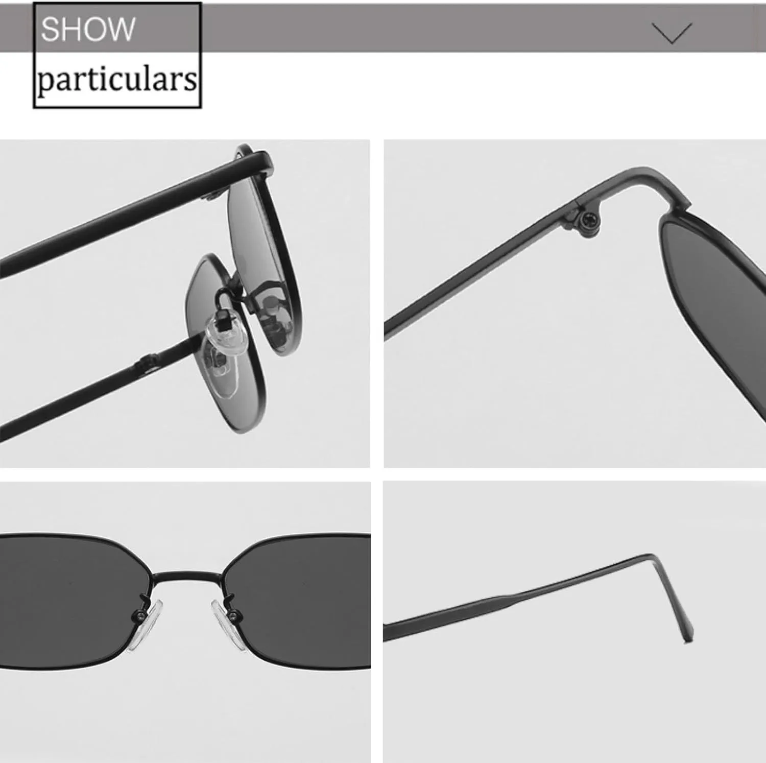 Small Sunglasse for Women Men Steampunk Metal Frame Retro Uv400