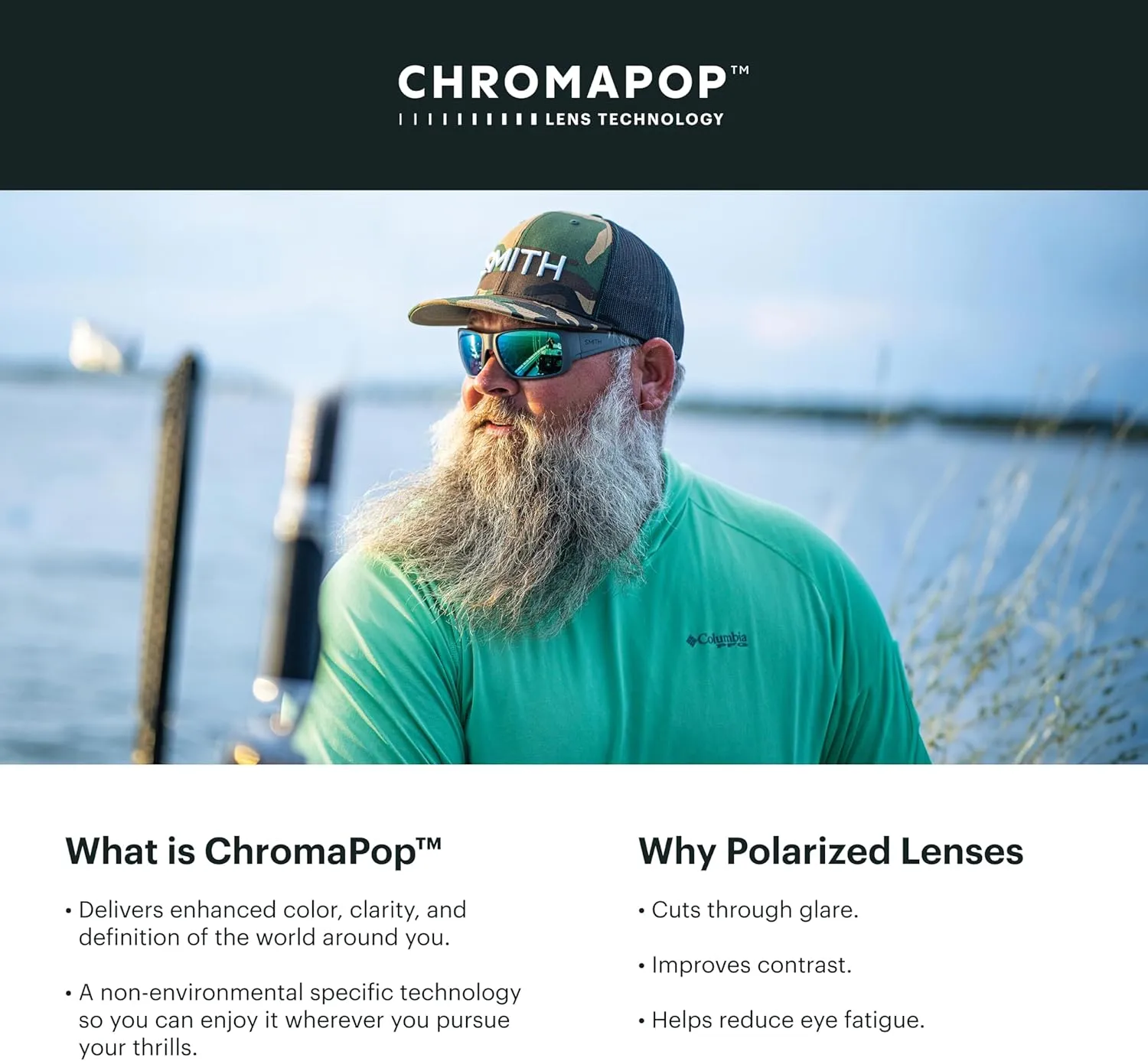 SMITH Emerge Sunglasses with ChromaPop Lenses  Polarized Performance Sports Active Sunglasses  For Men & Women