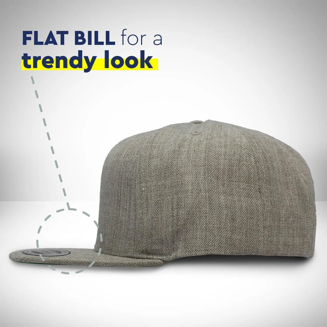 Snapback Hat for Men Flat Brim Hats Baby Daddy Father Dad Papa Pop Embroidered Flat Bill Hat Acrylic