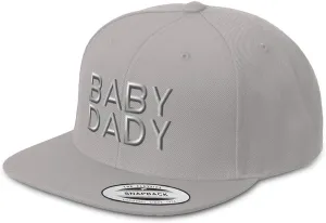 Snapback Hat for Men Flat Brim Hats Baby Daddy Father Dad Papa Pop Embroidered Flat Bill Hat Acrylic