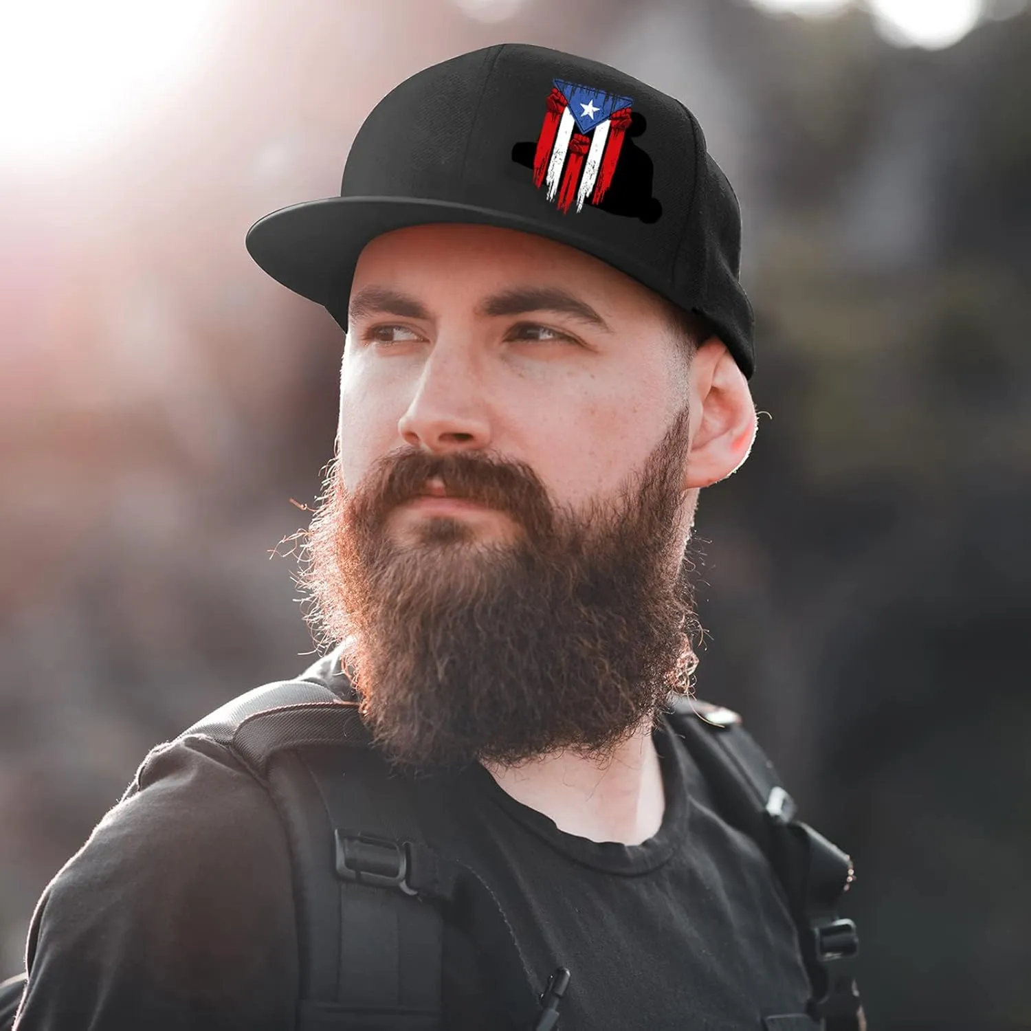Snapback Hats for Men Flat Bill Hats for Men Black SkullHat Flat Brim Hat Fitted Hats Baseball Caps