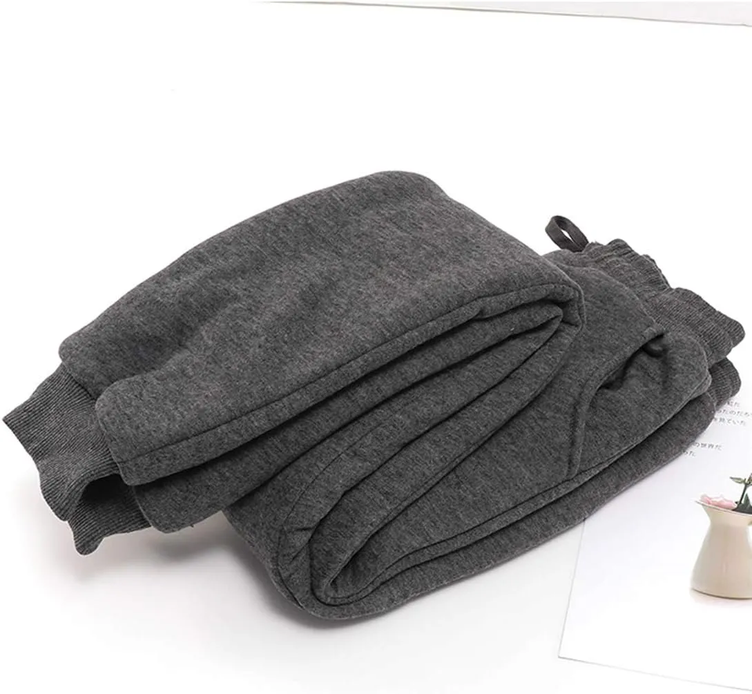 Snoly Women's Winter Warm Athletic Sherpa-Lined Jogger Sweatpants Running Active Thermal Fleece Running Pant Trousers