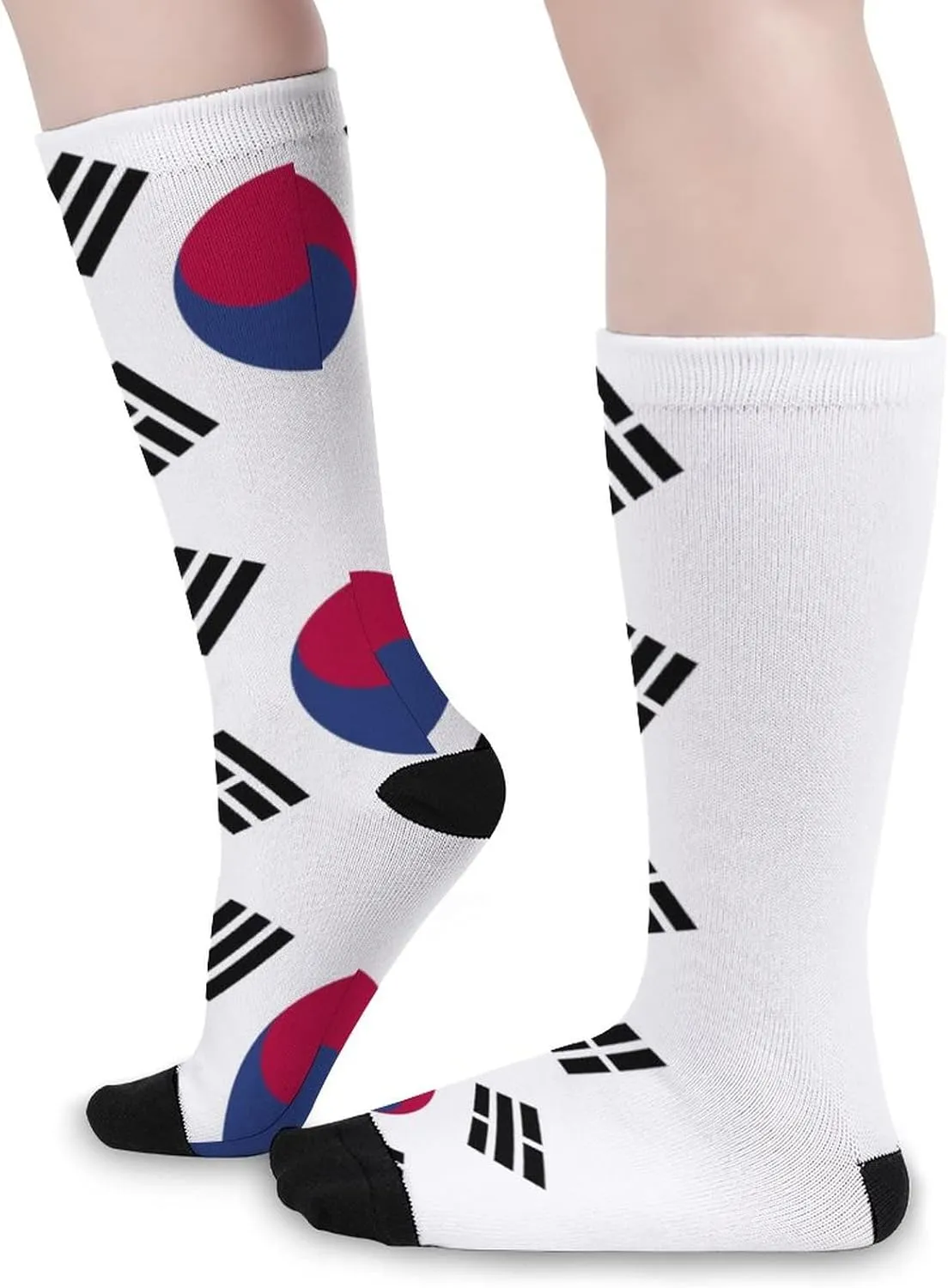 Sock Korean Flag Printed Long Casual Socks Fun Patterned Keep Warm Dress Socks