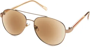 Sofia Vergara x Foster Grant Carmen Full Lens Sunreader Aviator Glasses for Women, Bronze