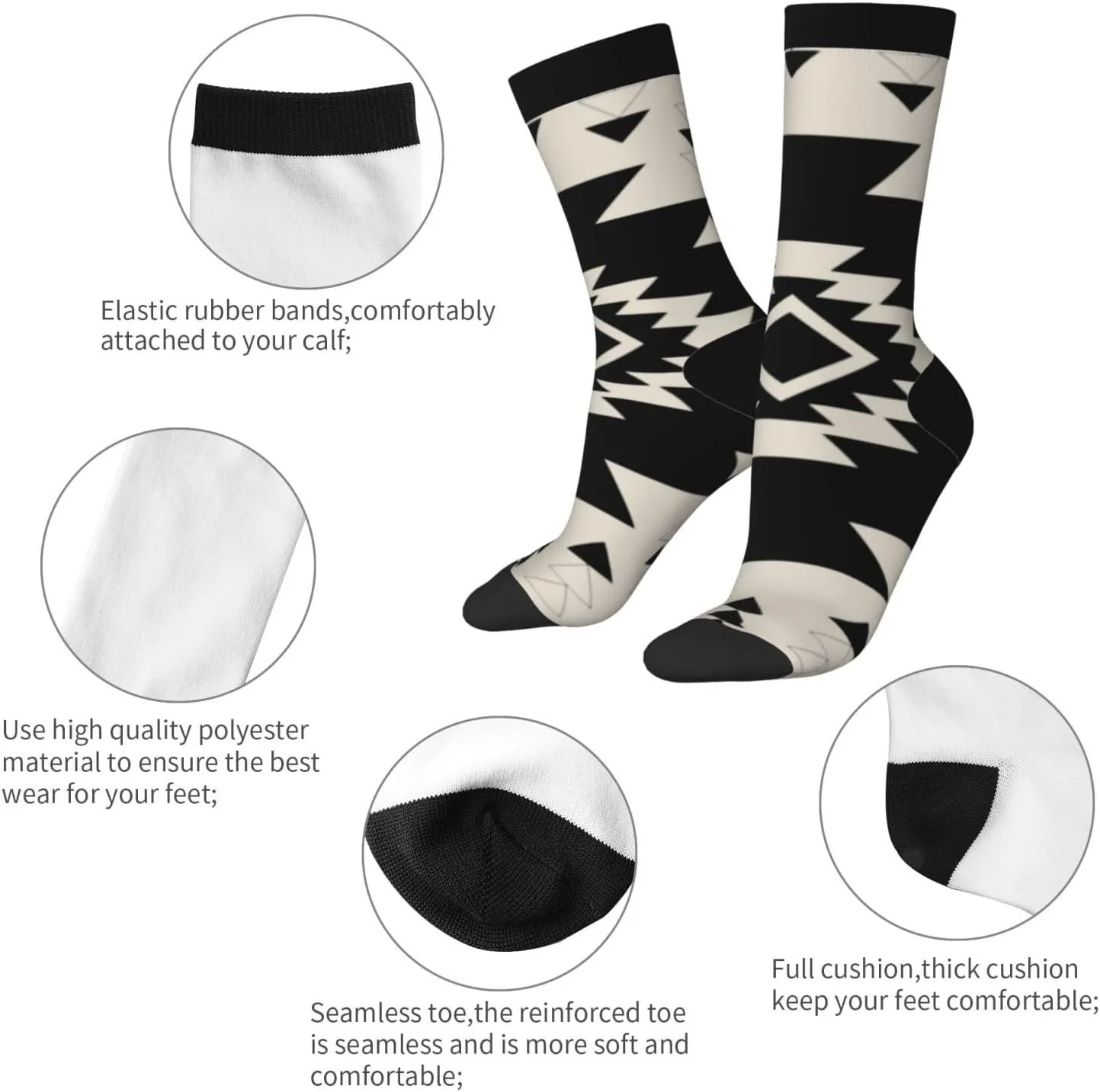 Southwest Pattern 1 Fun And Innovative Men'S And Women'S Crew - Elastic Comfortable Formal Socks, Gift Casual Socks