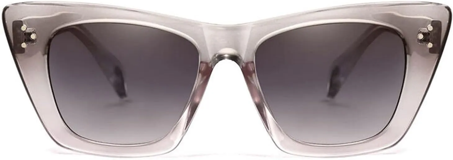 Square Cat Eye Polarized Sunglasses Women Men Oversized Trendy Sunnies Driving Anti-Glare UV400 Protection