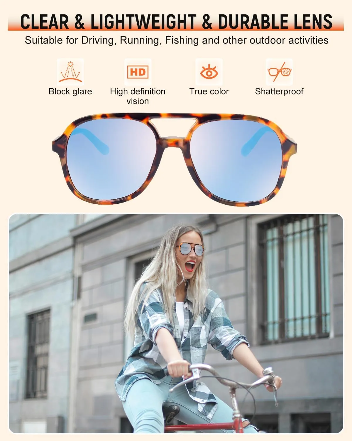 Square Sunglasses for Women Men, 70s Oversized Polarized Aviator Sunglasses, Trend Ladies Sunglasses Sparkling Frame