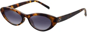 STORYCOAST Trendy Small Cat Eye Sunglasses for Women Retro 90s Oval Narrow Sun Glasses Vintage Skinny Shades UV400 Protection