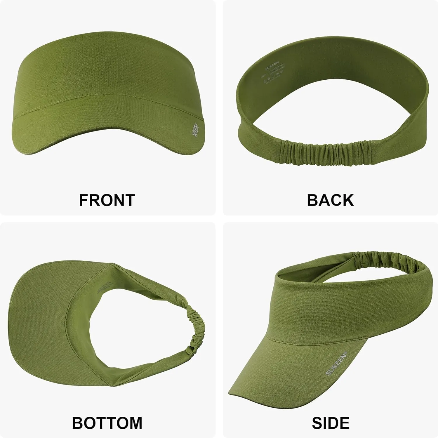 Sukeen Cooling Stretchy Visor Free Size Cool Hat with UV Protection Brim Peak Vizor for Golf, Tennis, Cycling, Running