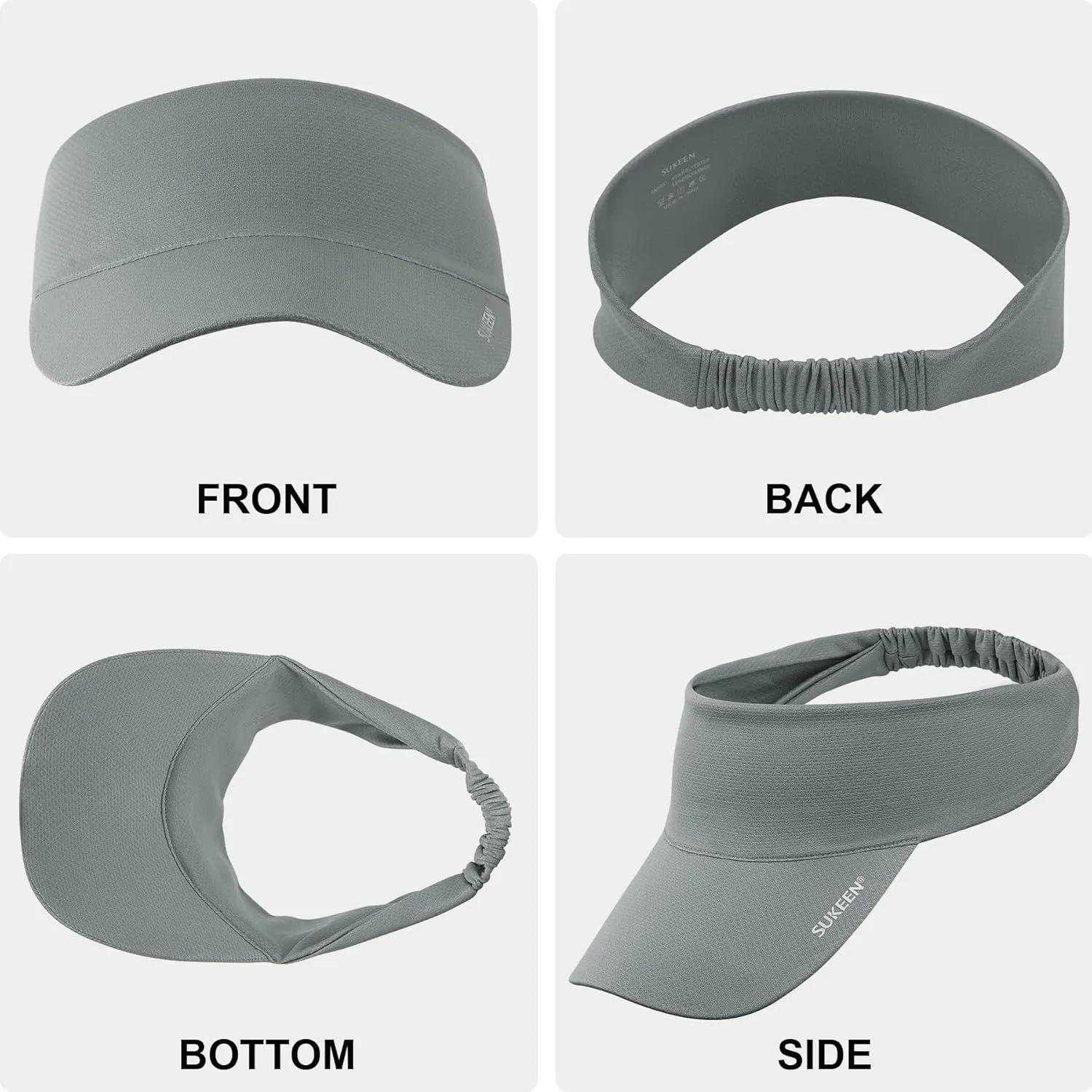 Sukeen Cooling Stretchy Visor Free Size Cool Hat with UV Protection Brim Peak Vizor for Golf, Tennis, Cycling, Running