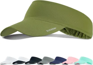 Sukeen Cooling Stretchy Visor Free Size Cool Hat with UV Protection Brim Peak Vizor for Golf, Tennis, Cycling, Running