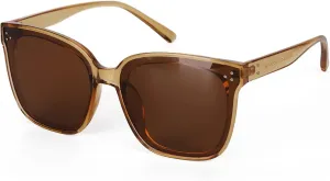 Sumato Sunglasses Womens, Oversized Pink Sunglasses for Women with Trendy Mirrored Lens UV400 Blocking