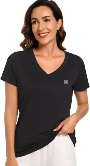 Summer Athletic Running Shirt for Woman Quick Dry UV Protection Breathable Moisture-Wicking Running Tops