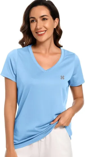 Summer Athletic Running Shirt for Woman Quick Dry UV Protection Breathable Moisture-Wicking Running Tops