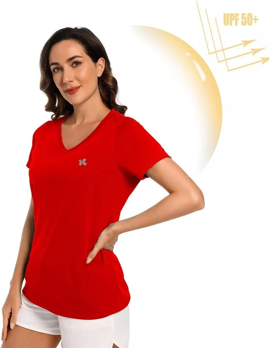 Summer Athletic Running Shirt for Woman Quick Dry UV Protection Breathable Moisture-Wicking Running Tops