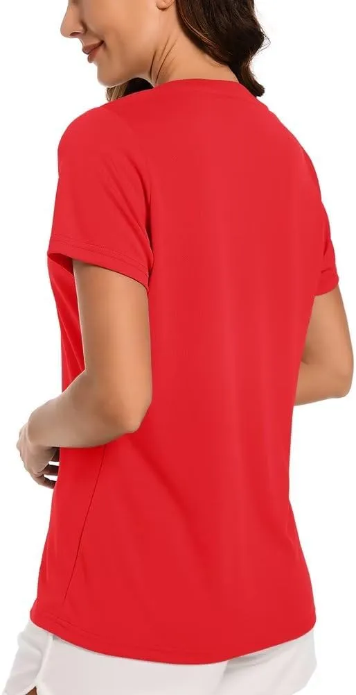Summer Athletic Running Shirt for Woman Quick Dry UV Protection Breathable Moisture-Wicking Running Tops