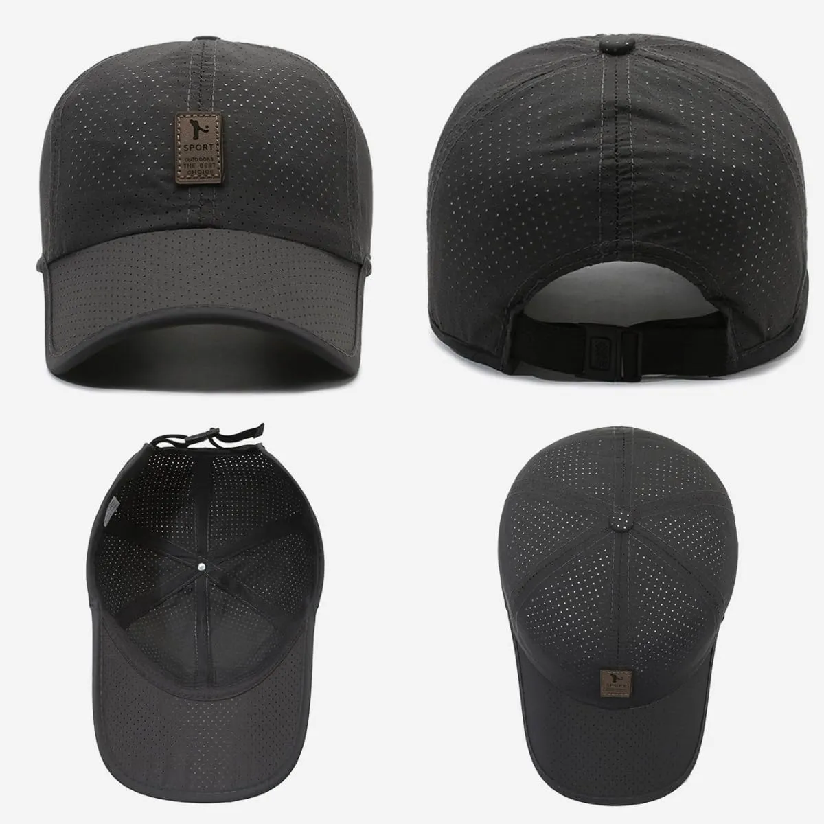 Summer Mesh Breathable Quick Dry Sports Running Trucker Hat Outdoor Sports Running Hat Elastic Adjustable Cap