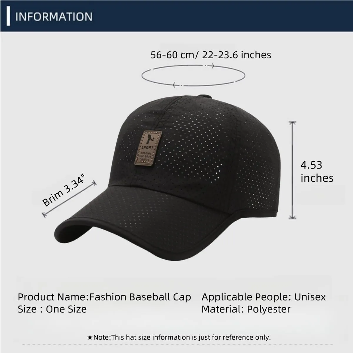 Summer Mesh Breathable Quick Dry Sports Running Trucker Hat Outdoor Sports Running Hat Elastic Adjustable Cap
