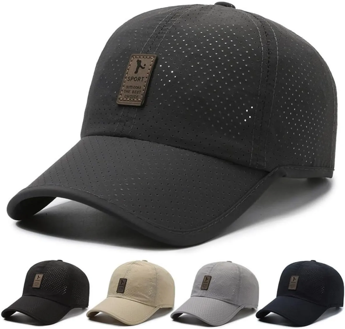 Summer Mesh Breathable Quick Dry Sports Running Trucker Hat Outdoor Sports Running Hat Elastic Adjustable Cap