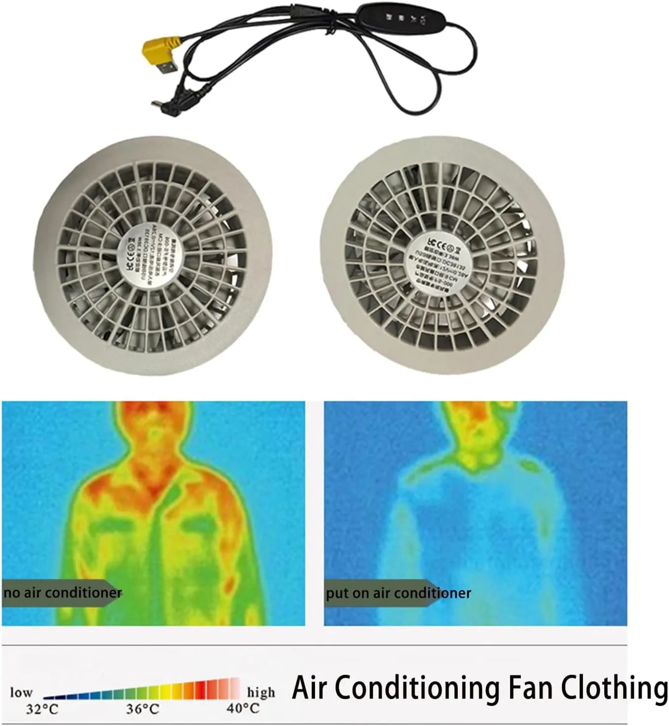 Summer Outdoor Anti-UV Coat with Battery Quick Cooling Wearable Fans Breathable Top Fishing Cycling Jacket