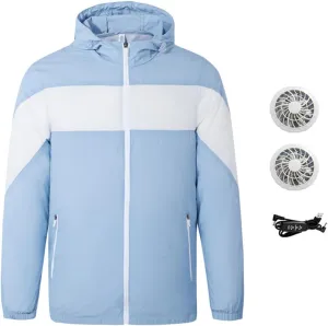 Summer Smart Fan Cooling Coat Outdoor Anti-UV Jacket Quick Cooling Breathable Top for Men Women Fishing Cycling