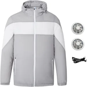 Summer Smart Fan Cooling Coat Outdoor Anti-UV Jacket Quick Cooling Breathable Top for Men Women Fishing Cycling