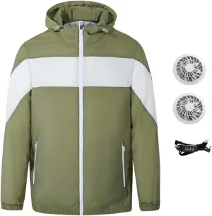 Summer Smart Fan Cooling Coat Outdoor Anti-UV Jacket Quick Cooling Breathable Top for Men Women Fishing Cycling