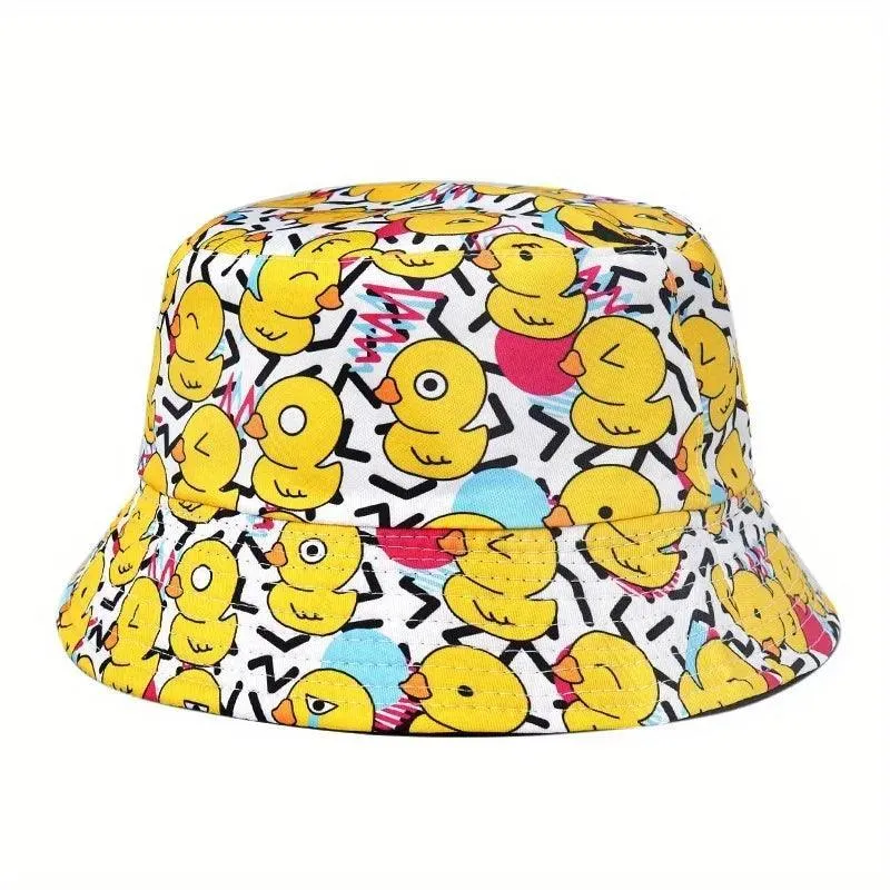 Summer Sun Bucket Hat, Reversible Design, UV Protection, Lightweight Cotton, Unisex Style, Perfect for Beach & Outdoor Activities