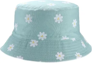 Sun Hat for Women Bucket Hat Cotton Reversible Summer Travel Beach Fishing Cap