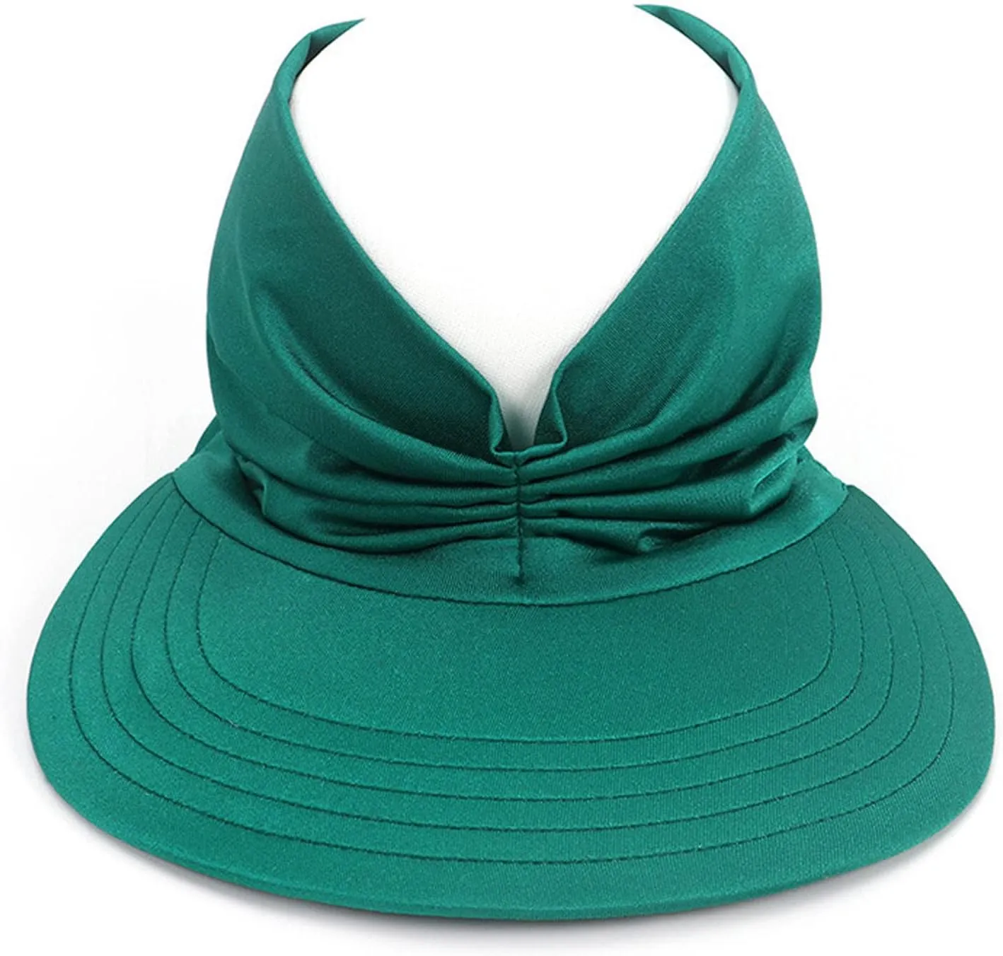 Sun Hat Women Beach Empty Roof Sun Hats Visor Cap UV Protection with Wide Brim for Sports Golf Hiking Ponytail Caps