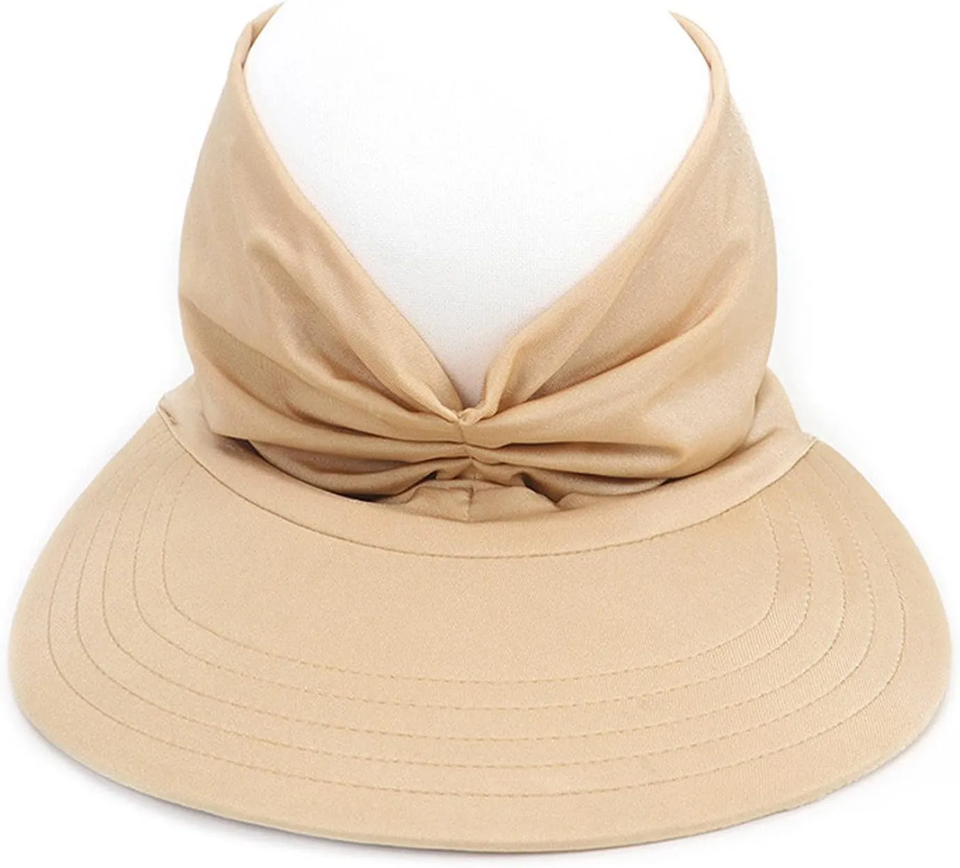 Sun Hat Women Beach Empty Roof Sun Hats Visor Cap UV Protection with Wide Brim for Sports Golf Hiking Ponytail Caps