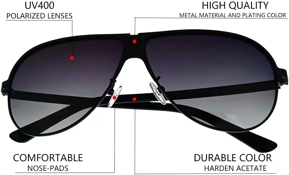 Sunglasses Aviator Polarized for Men casual eyewear UV Protection for Driving Fishing Shades Glasses s9839