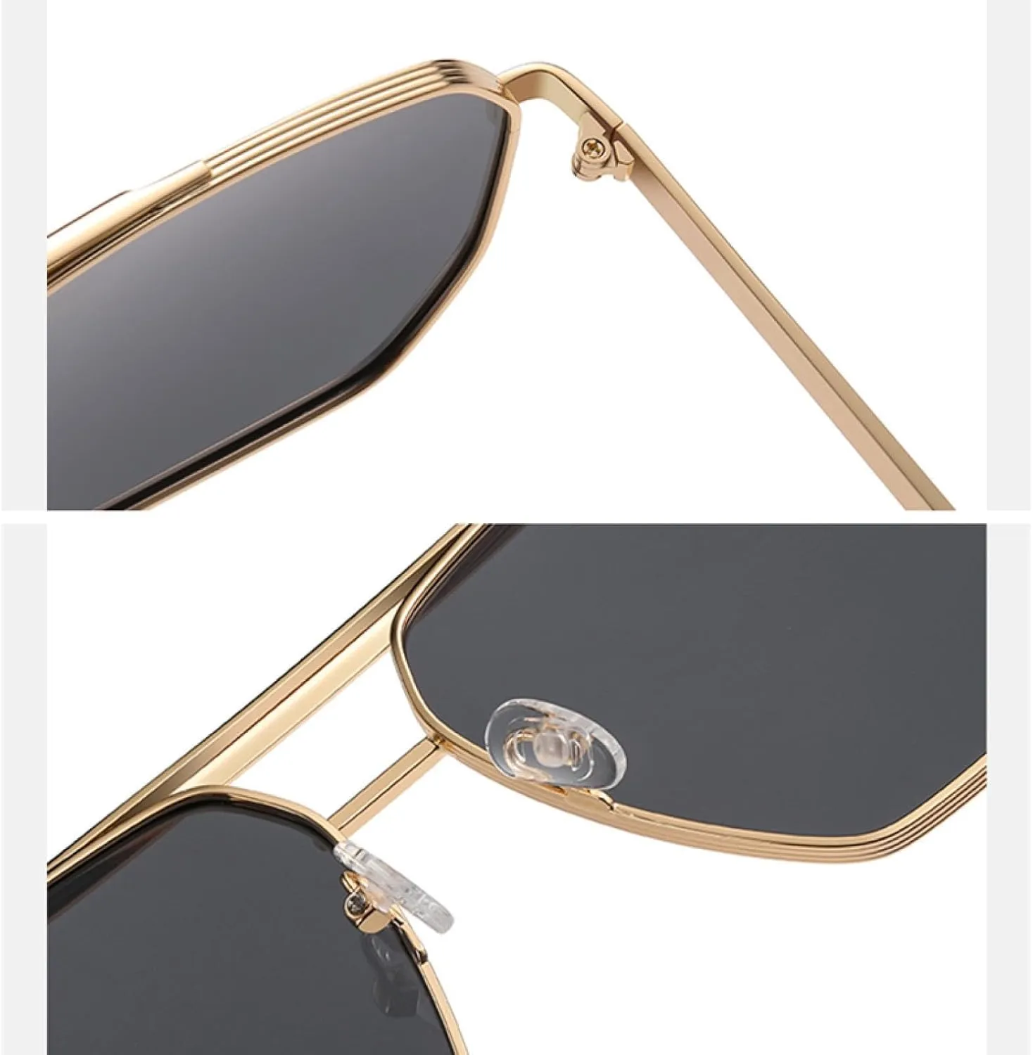 Sunglasses for Men Uv400 Retro Metal Polygon Frame Driving Fishing Bike Travel