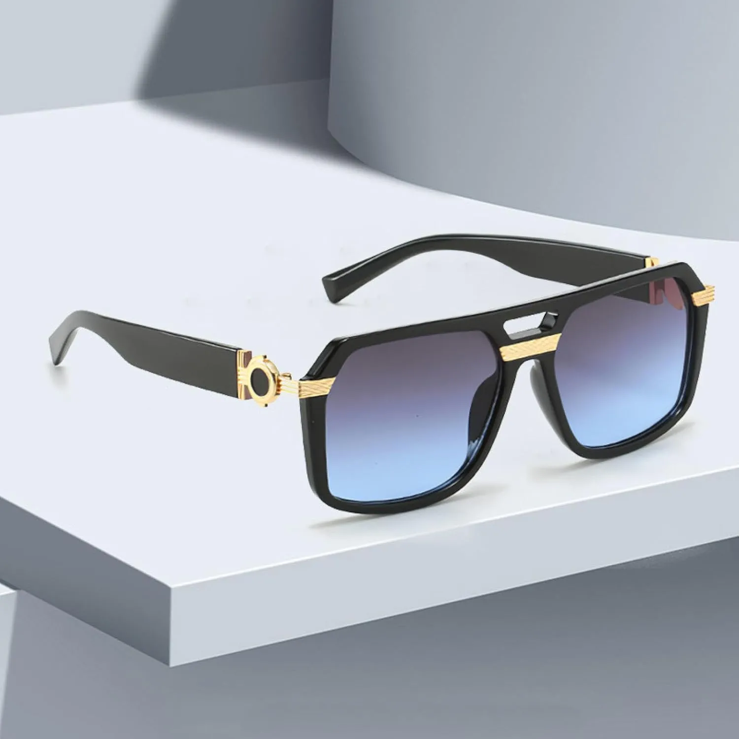 Sunglasses for Women Fashionable Frame Glasses with Golden Decorative