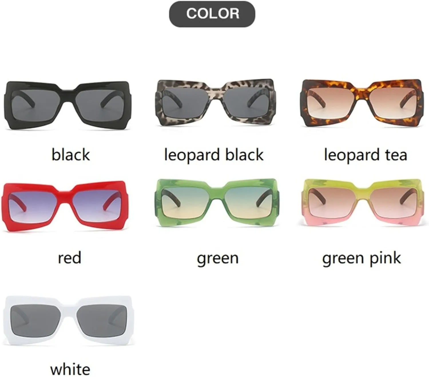 Sunglasses Vintage Women Fashion Sun Glasses Green Pink Shades Big Uv400 Men Male Female