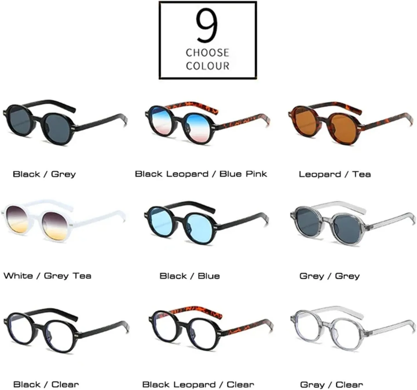 Sunglasses Women Fashion Clear Blue Pink Lens Shades Uv400 Men Retro Punk Sun Glasses
