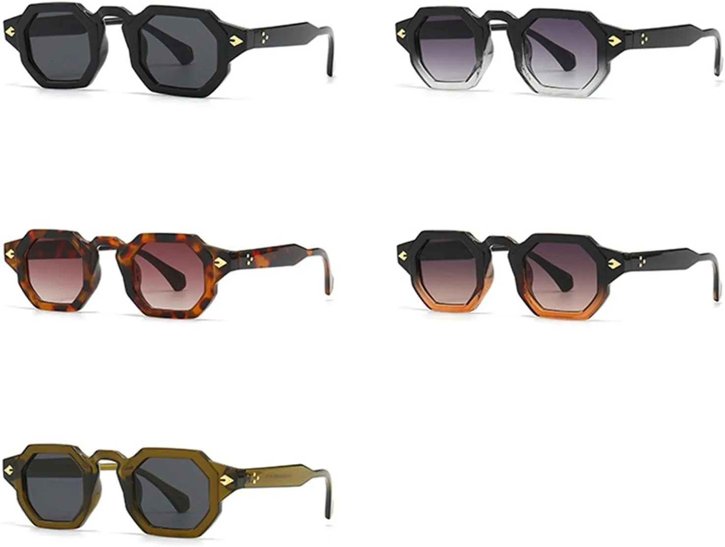 Sunglasses Women Retro Gradient Color Protection Sunshade Mirror Men Shades Uv400