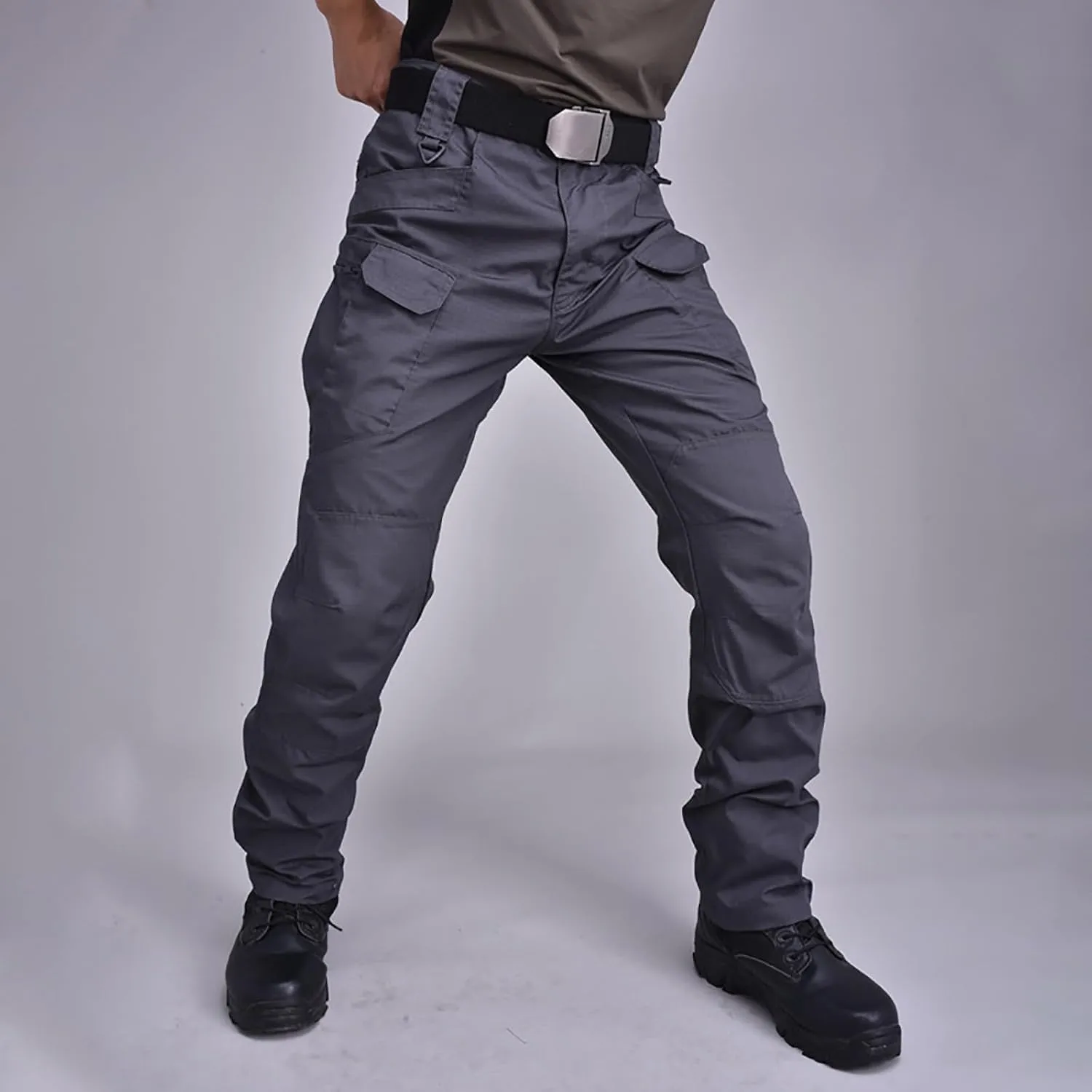 Tactical Pants for Men Stretch Big and Tall Work Pants Outdoor Hiking Pants Slim Fit Military Pants with Multi Pocket